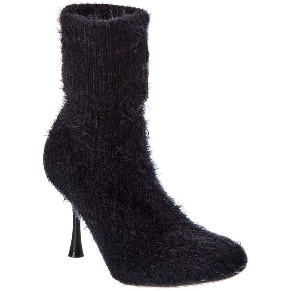 Gianvito Rossi Finny 85 Knit Bootie, Black